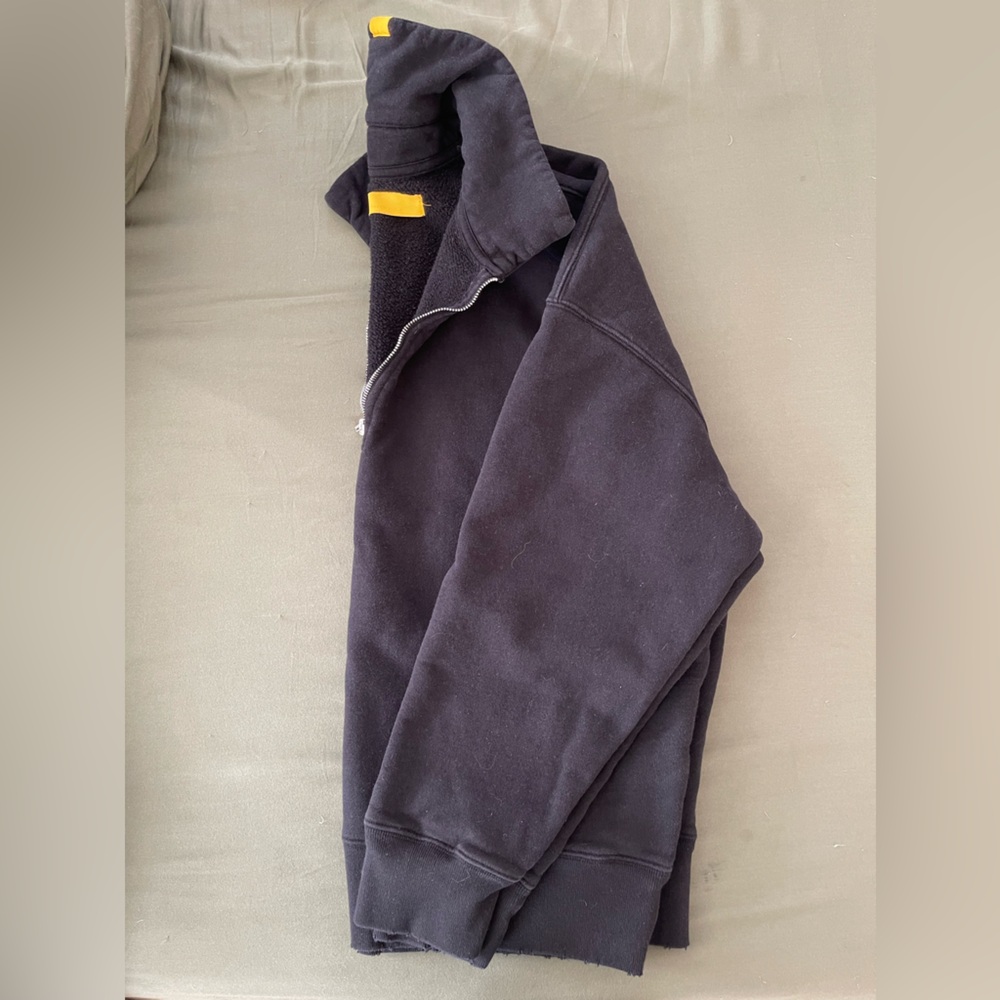 Yellow Label Quarter Zip Sweatshirt - Black